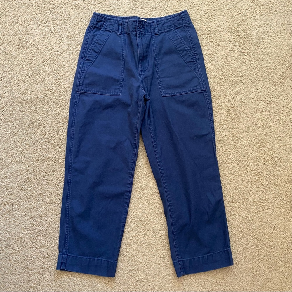 Gap Utility Wide Leg High Rise Blueshade Blue Pant Neutral Size 2 Office Chino